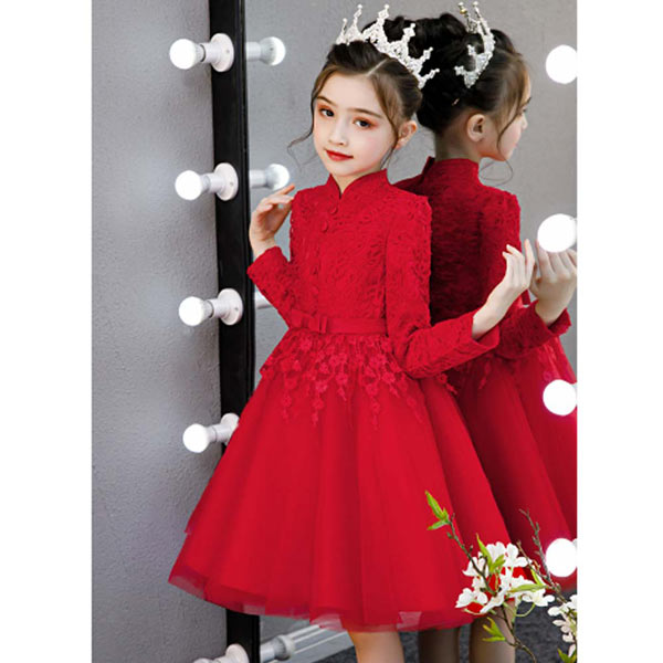 Girls Red Dress Princess