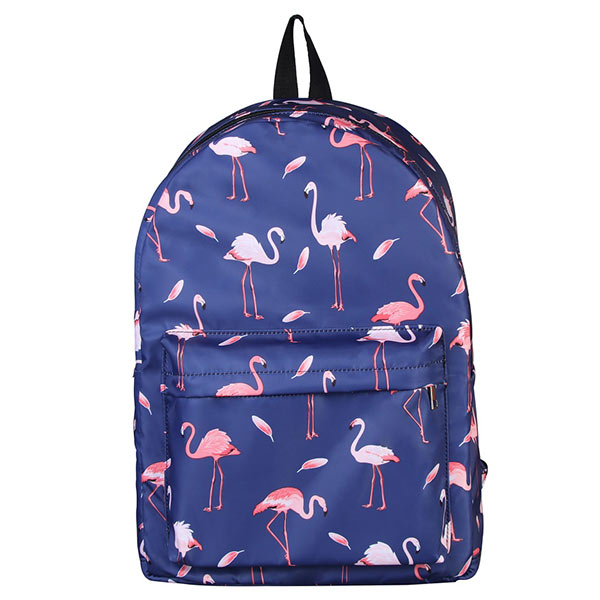 Print Flamingo Nylon Schoolbag for Girls LEP Backpack DSGTB221919