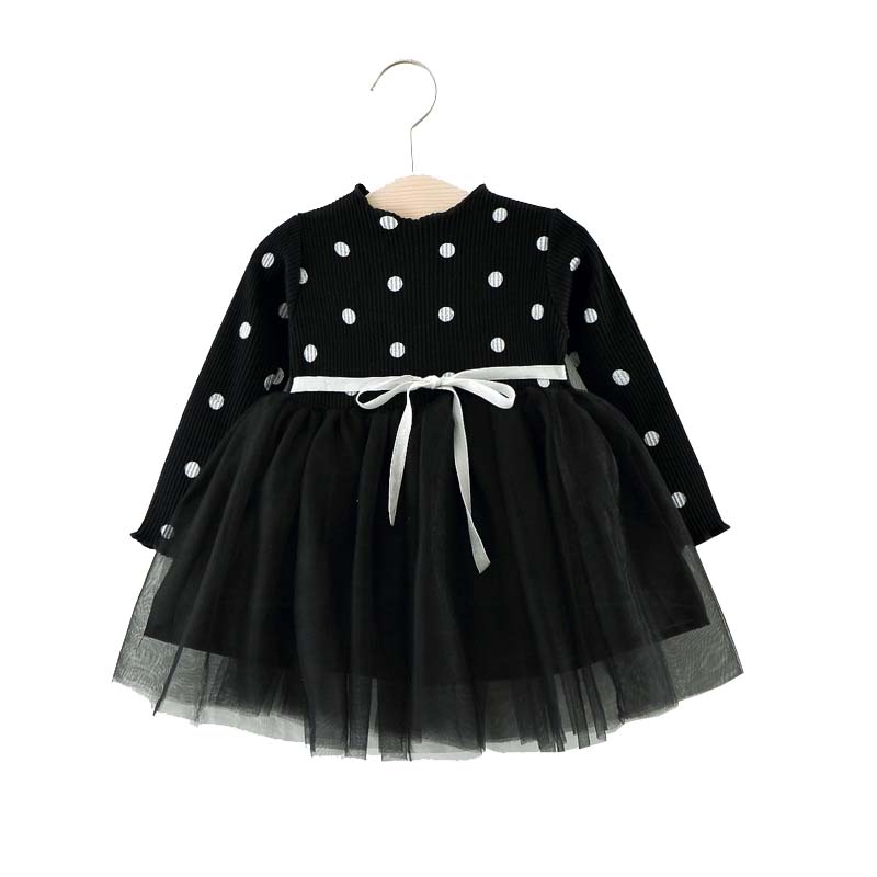 Little Girl 1-8Years Spring Autumn Dot Dresses