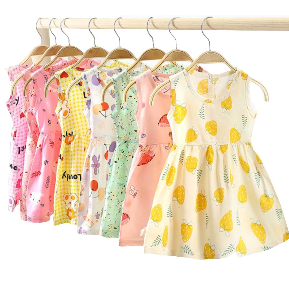 Print Flower Little Girls Dress SGTQ1020