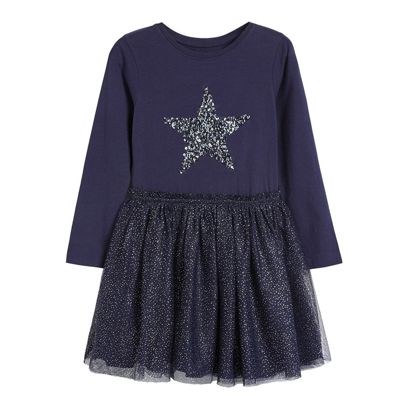 Autumn Girls Dress Print Star SGTQ22020