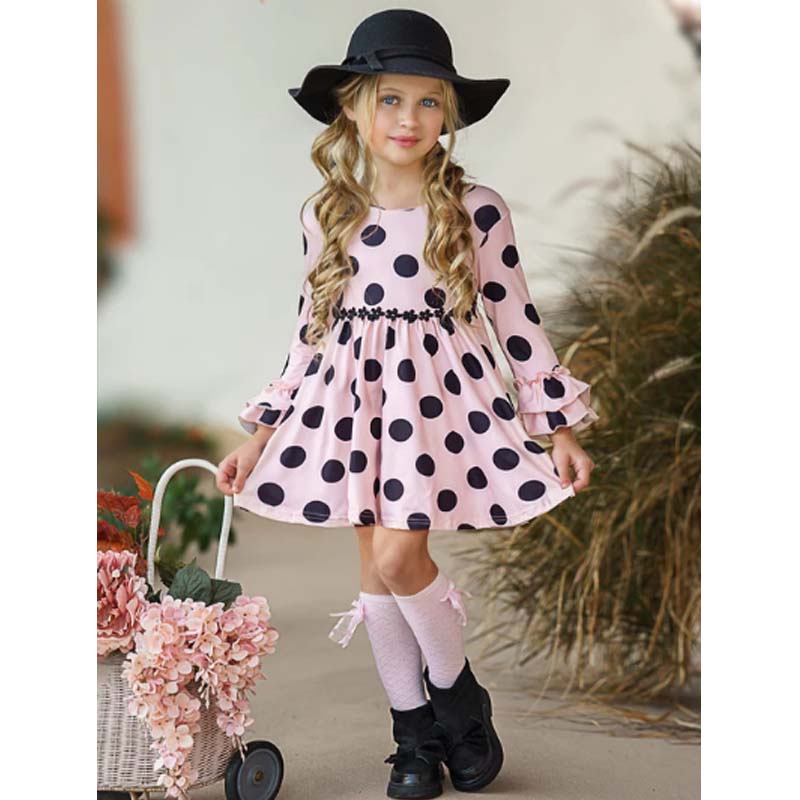 Dot Kids Girl Cut Autumn Dress SGTQ22630